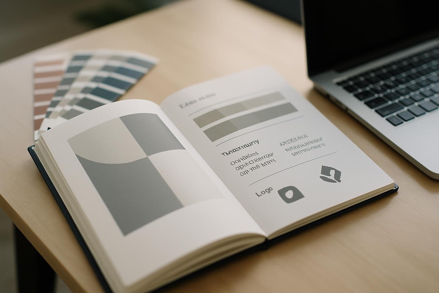 Brand strategist comparing social media examples and tone guidelines